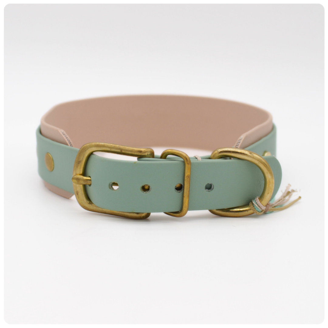 Halsband Wilma Sage x Beige L/XL 43-52cm Halsumfang